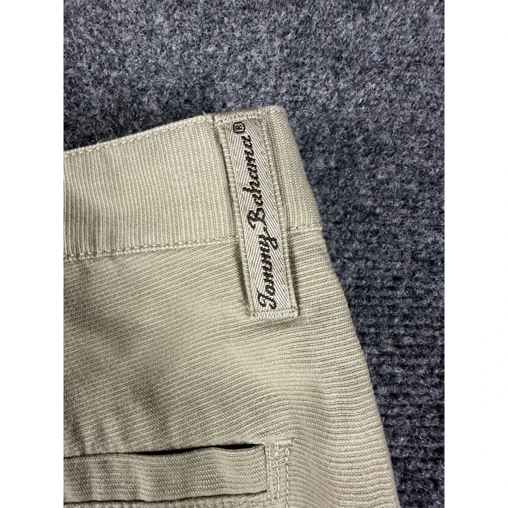 Tommy Bahama Paradise Nation Shorts Mens 33 Khaki Tan Tencel Cotton Flat Front